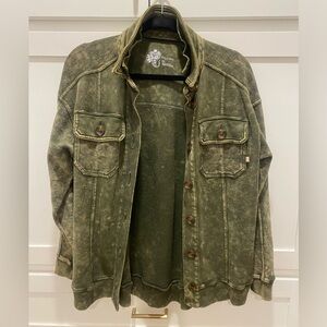 Anthropologie Pilcro Army Green Shacket